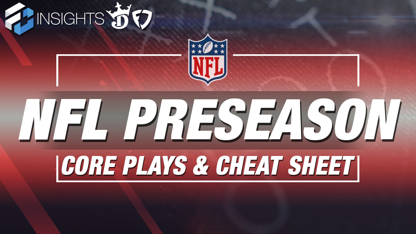 NFL Preseason DFS Core Plays and Cheat Sheet for DraftKings and