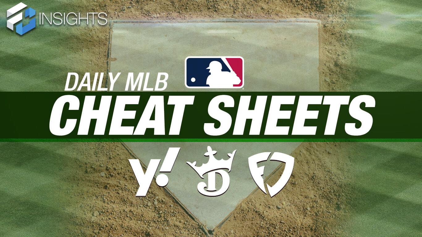 MLB DFS Cheat Sheets for FanDuel, DraftKings & Yahoo! - 9/24/22