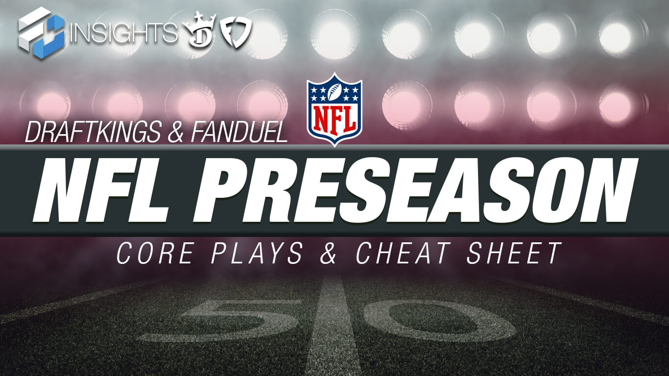 NFL Preseason DFS Lineup Picks & Advice: Sunday (8/13)