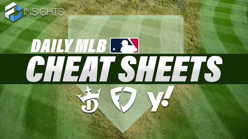 MLB DFS Cheat Sheets for FanDuel, DraftKings & Yahoo! - 10/3/23